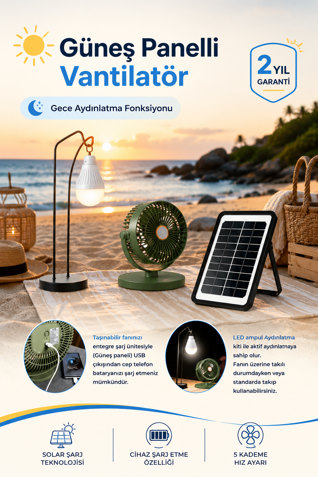 SunBreeze Pro+ Vantilatör